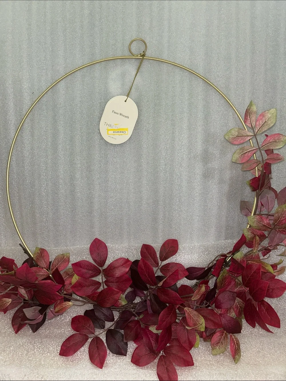 Threshold Red Autumn Leaf Hoop Wreath